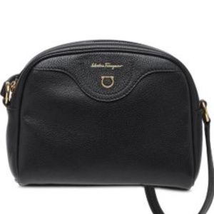 Salvatore Ferragamo Travel Black Leather Camera Crossbody Bag $1250